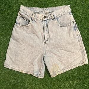 Vintage Zena High-Waisted Acid-Wash Denim Shorts